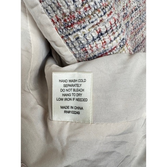 Skies Are Blue Minyonette Knit Jacquard Blazer Off-White Multicolor Small NWT - Picture 7 of 7